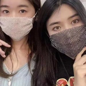 Mesh bling face masks